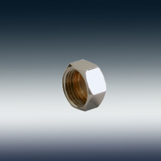 F-0001-1001np 3/8" Nickel Plated Brass Nut